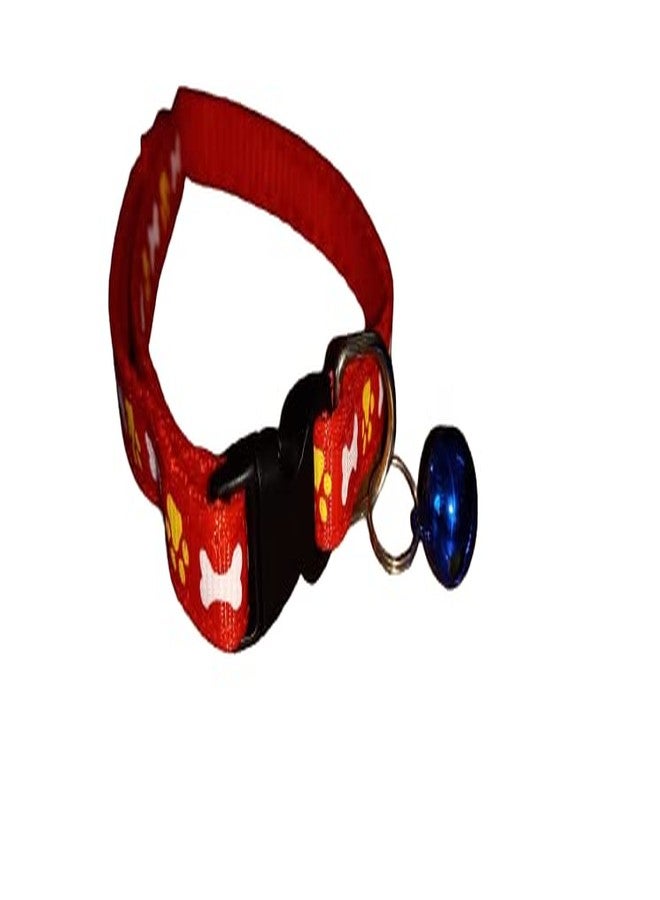 Smart Pups Dog Neck Collar Bone and pow Print Collar Colour May Very Pack of 1 Pcs (Red) - Image 3